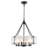 6 - Light 19.69'' Dimmable Modern Drum Candle  Chandelier With Glass Shade-2004979613