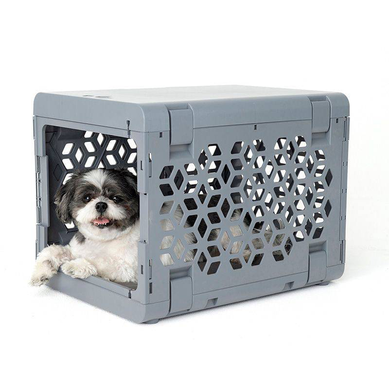 PAWD® | Modern Dog & Pet Crate - Caisse pliable pour chiens, Petit (H 16 po x l 16 po x L 21 po), Gris