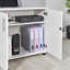 Marjorie Wood Storage Cabinet with Lock, 2 Door Locking File Tool Cabinet Cupboard with Adjustable Shelf-30562431