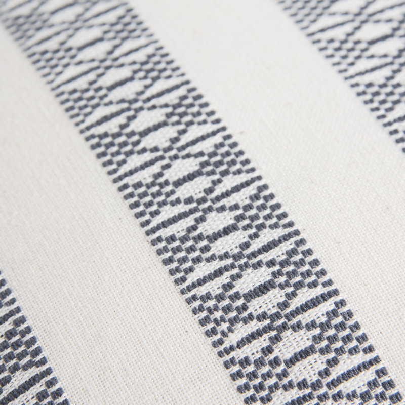 Housse et insert de coussin carré en coton, Gris / Ivoire