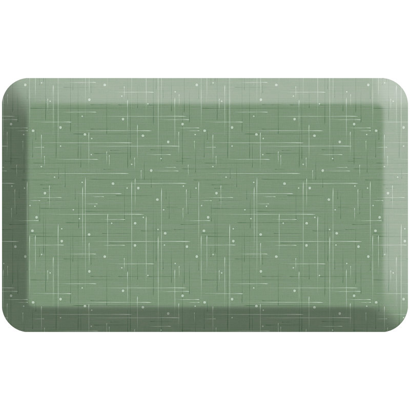 Tapis de cuisine anti-fatigue, motif de circuit moderne couleur sauge, 20 po x 32 po, Sauge