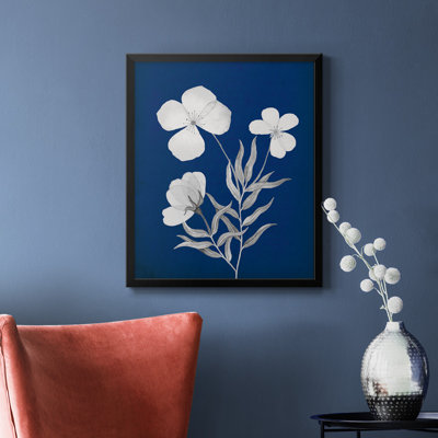 Indigo S croquis I, toile encadrée de qualité supérieure - prête à être accrochée