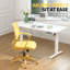 Chaise de bureau ergonomique en maille, supportant jusqu'à 159 kg (350 lb), avec accoudoirs fixes, jaune.-122307685-122307686-122307706