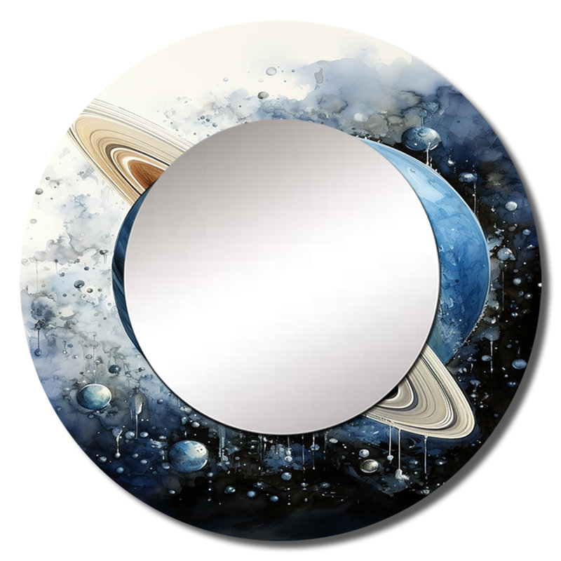 Décoration murale Sapphire Saturn Cosmic Wonder II - Notre système solaire rond_MTMIR117620, 23 po x 23 po