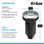 Ensemble de commutateur d'air pour broyeur à déchets KRAUS avec bouton-poussoir, adaptateur CA, cordon d'alimentation et tube d'air inclus-88974561