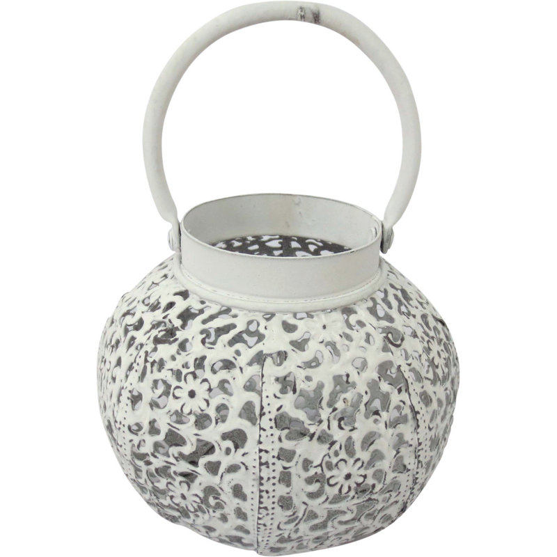 Metal Lantern, White