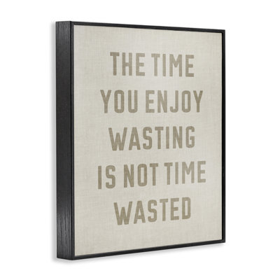 «Not Time Wast Expression», estampe numérique encadrée par Daphne Polselli