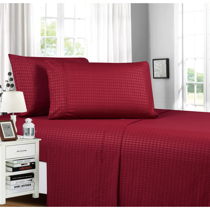 Madewell Microfiber Sheet Set, Burgundy, Full