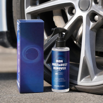 refurbishment polishing agent 100ml Automotive Rim Iron Remover Spray Dissolve Embedded Brake  Rail Iron Particles  Rust Spots For Alloy Wheel  Vehicle Body Paint