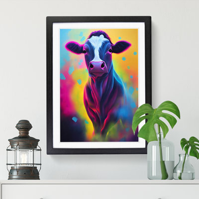 Cow Spray Paint - Single Picture Frame Print