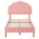 Twin Size Bed Frames With Cimahi Adjustable Teddy Fleece Headboard, Upholstered Platform Bed W/Slats Support