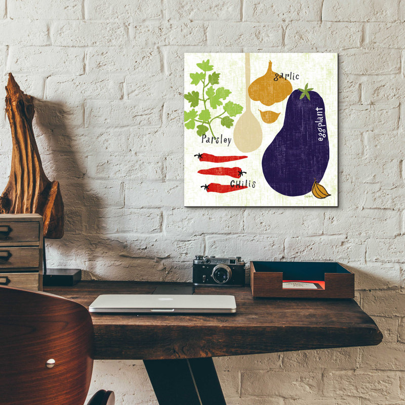 «Italiano Aubergine» par Sue Schlabach, H 12 po x l 12 po x P 0,13 po