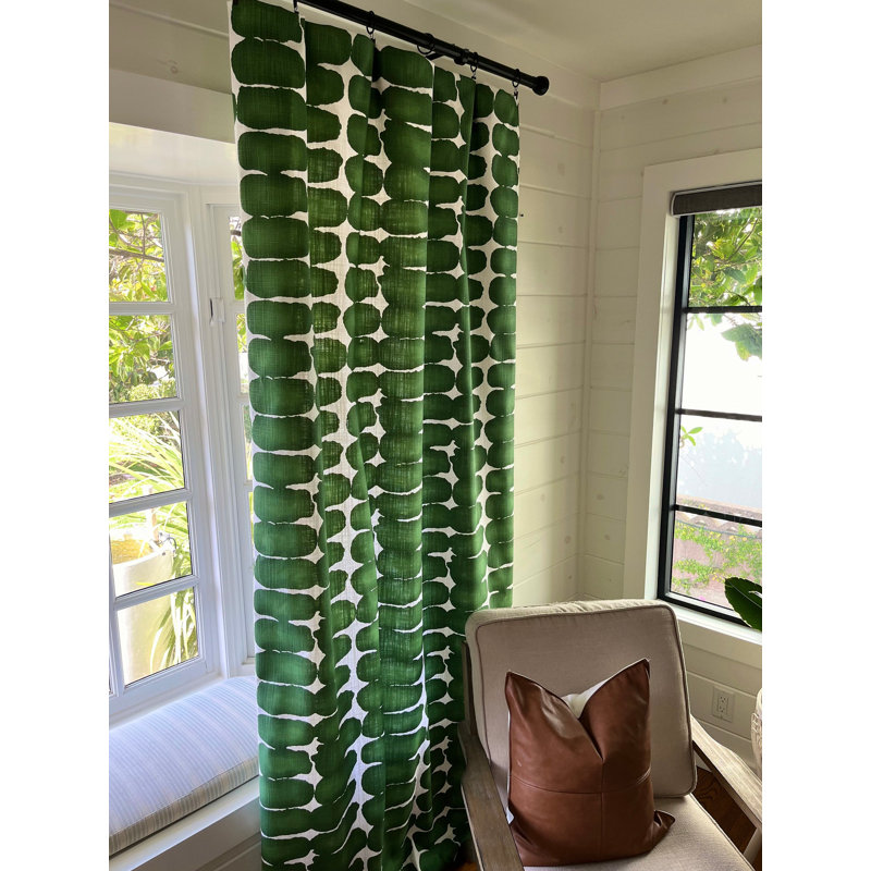 Damekia Cotton Blend Semi Sheer Curtain Panel Pair, 50" W x 120" L