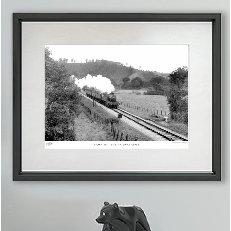 Bampton, The Railway C1955 - Single Picture Frame Print, 40cm H x 50cm W x 2.3cm D