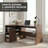 L-Shaped Desk with Storage Shelves – Small Corner Desk for Small Spaces, Table with 3-Tier Shelves for Home Office, Writing, Study, Gaming-1235758145
