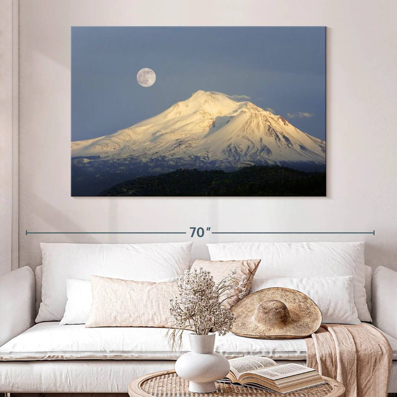 Alvord Mont Shasta nuit de lune, H 34 po x l 51 po