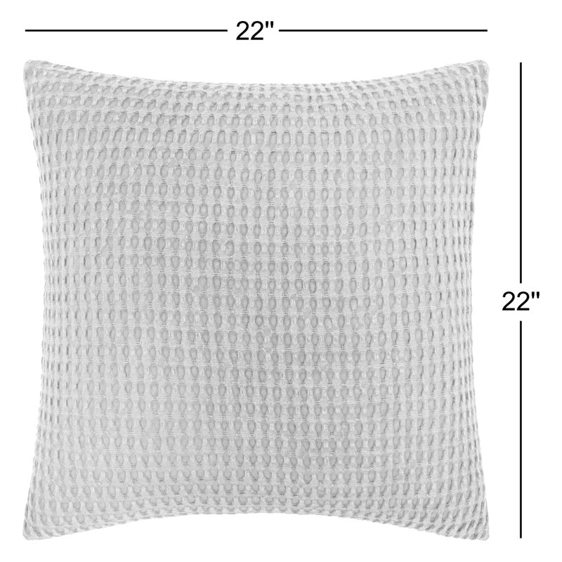 Coussin en coton Kappa, 22 po x 22 po, Noir, Pas de bourre