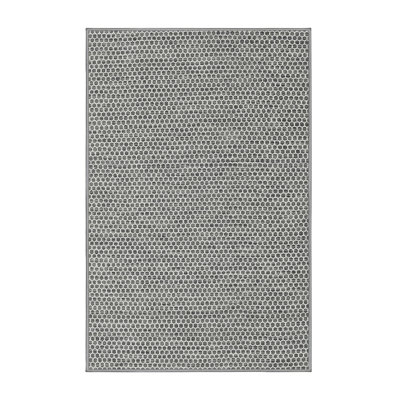 Tapis gris/zone noire contemporaine Hynes