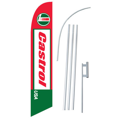 Castrol American Polyester 180 x 30 in. Flag Set