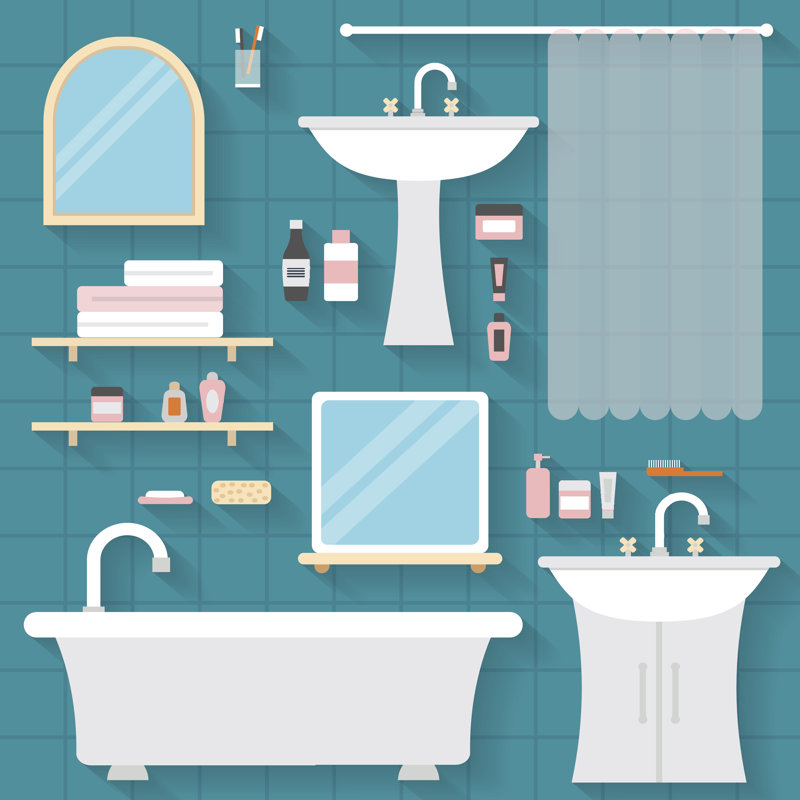 Salle de bain avec meubles Adamira par Elvetica, H 12 po x l 12 po x P 1,25 po