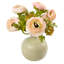 Ranunculus and Berries in Round Ceramic Vase