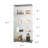 Two-Door Glass Display Cabinet 4 Shelves With Door