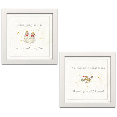 « christmas minnie iv & v », ensemble de 2 reproductions d’art