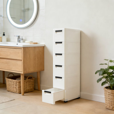 6 Drawers Storage Cabinet With Wheels