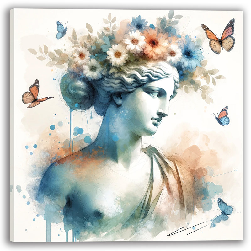 «Botanical Grace» sur toile, H 12 po x l 12 po x P 1 po