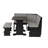 Bagwell Black Grey Upholstered Nook Set-16595997