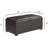 Leather Storage Bench With 2 Side Ottomans, Black