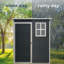 5x3 Resin Outdoor Storage Shed with Floor and Window Black