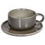 Handmade Stoneware Teacup and Saucer