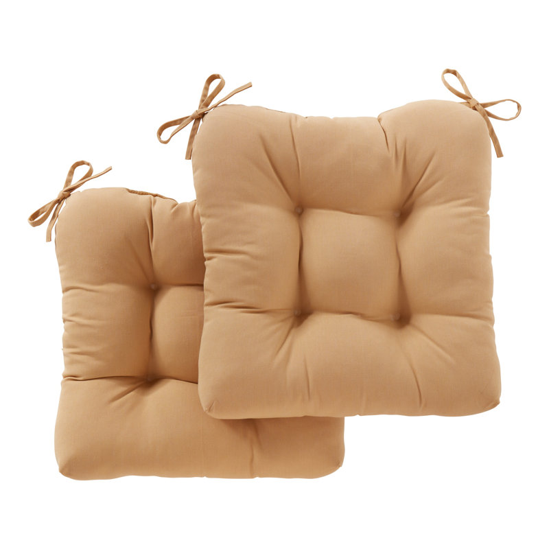 Coussin de chaise d'extérieur Royzell Sunbrella, Toile blé