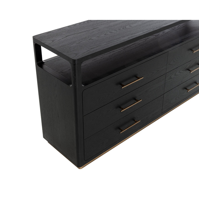 DANETTE 6 - Drawer Dresser, Black
