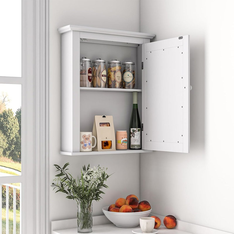 Armoire à pharmacie murale avec miroir Safeafe - rangement réglable pour la salle de bain et la maison