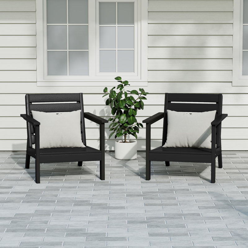 Deep Seating Chair (Set Of 2), Black