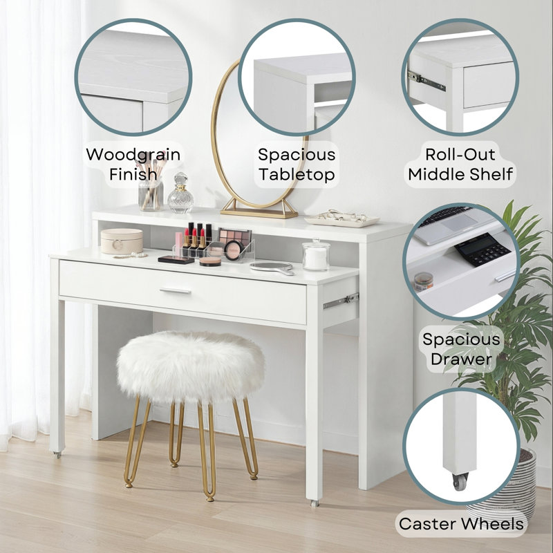 Binca Writing Desk, White