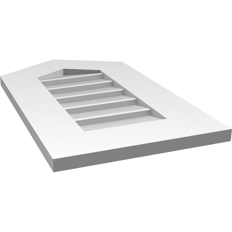 Ventilateur à pignon en uréthane non-fonctionnel Signature, H 24 po x l 14 po x P 1 po, 7/12