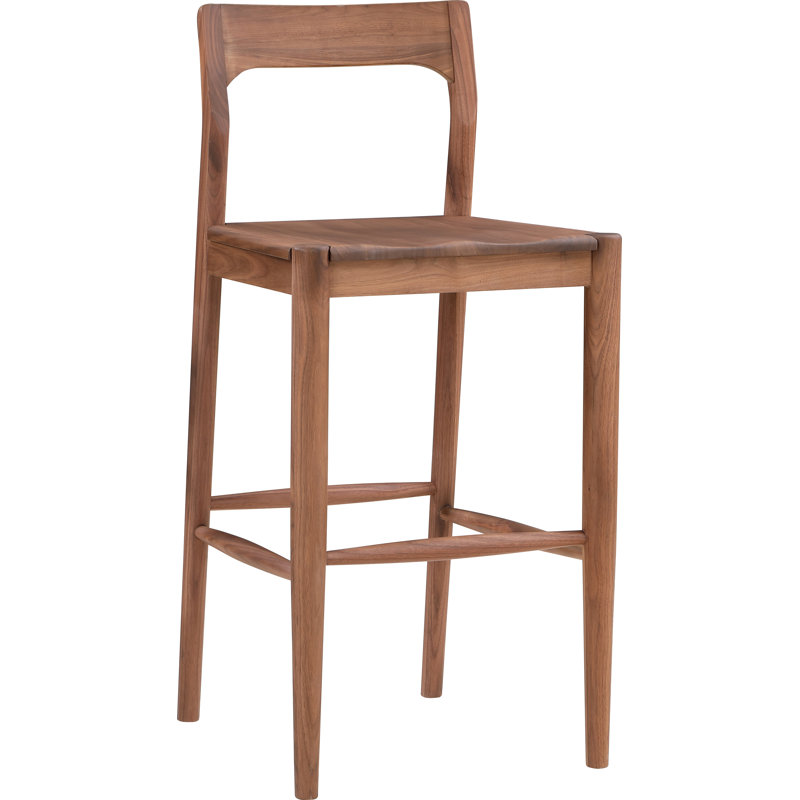 Tabouret de bar et de comptoir Krieger, Brun, Tabouret de bar (siège d'une hauteur de 30 po)