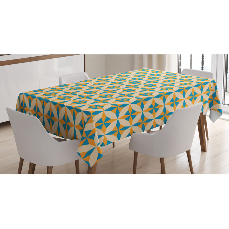 Geometric Tablecloth, 70" L x 52" W