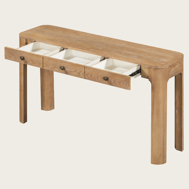 Console rustique 52 po à 3 tiroirs Rustic, Naturel