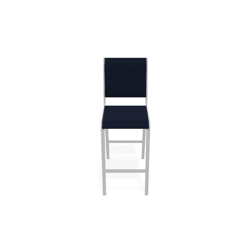 Tabouret de bar 29,5 po Holna, Bleu marine 13D Sunbrella®, Neige texturée