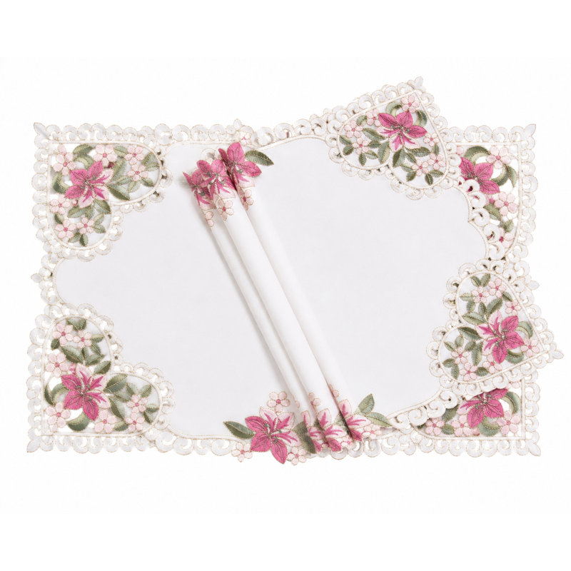 Albaugh Polyester Embroidered Rectangle Placemat