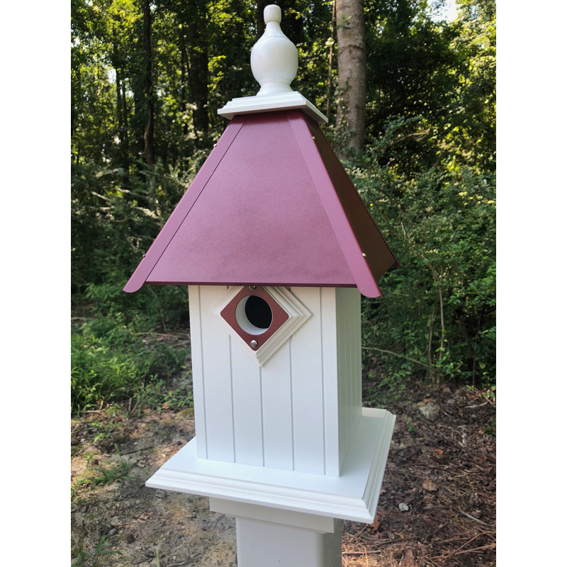 Cabane à oiseaux 22 po x 13 po x 13 po Fort Calhoun, Rouge merlot