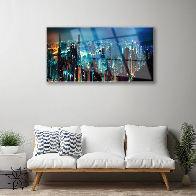 City Houses - Unframed Photograph on Glass