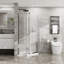 Porte de douche sans cadre, porte de douche pivotante en verre-112535287