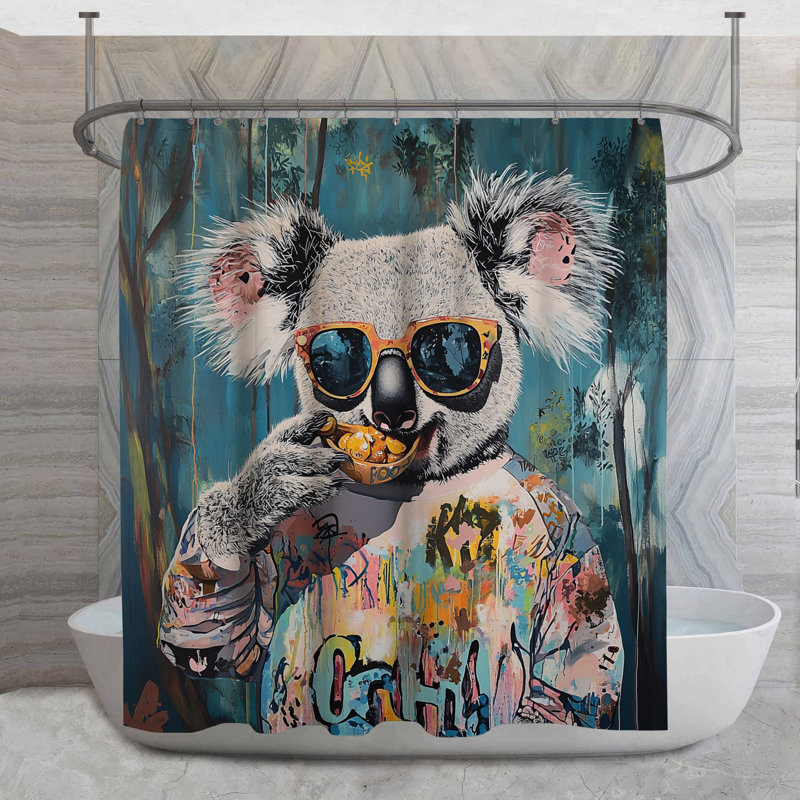 Rideau de douche Koala, H 73 po x l 70 po