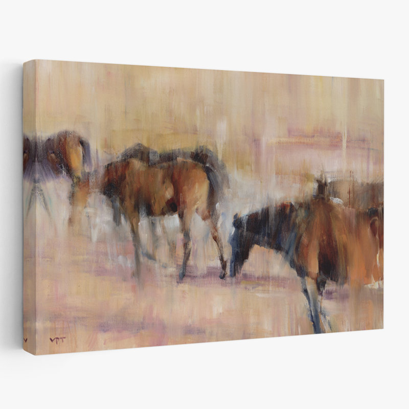 Kentucky Morning - animaux, chevaux, art, H 16 po x l 24 po