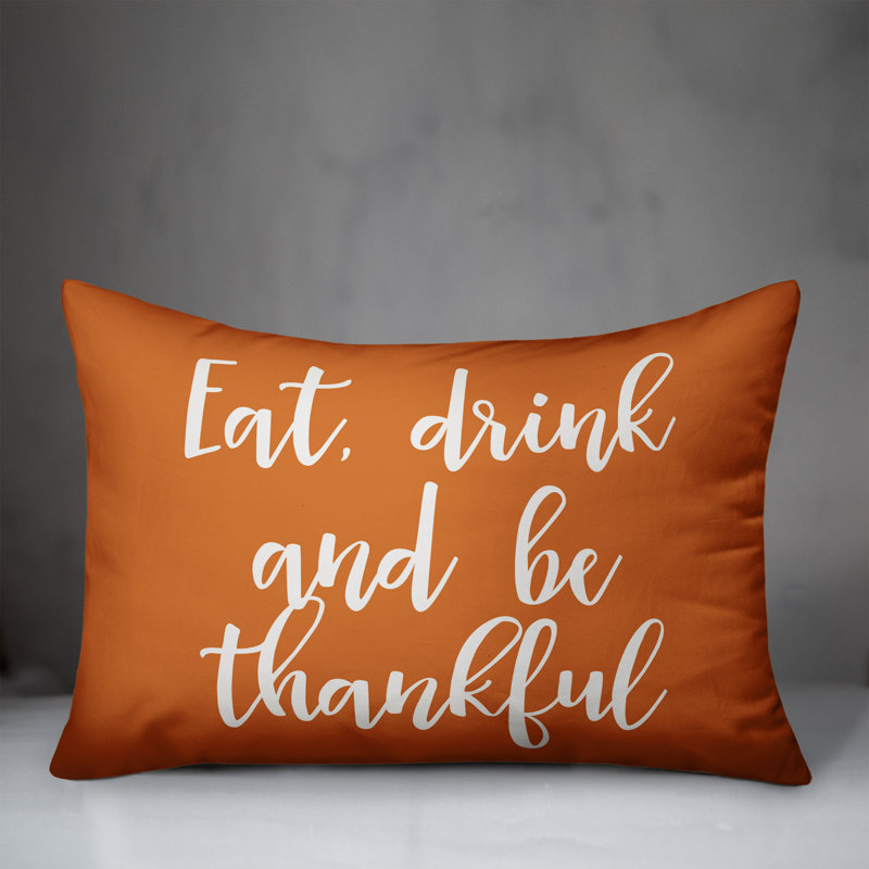 Reversible Throw Pillow, Orange